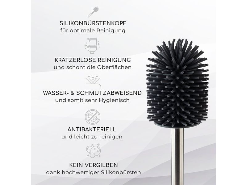 Exitoso Toilettenbürste Grau Antibakterielle WC-Bürste