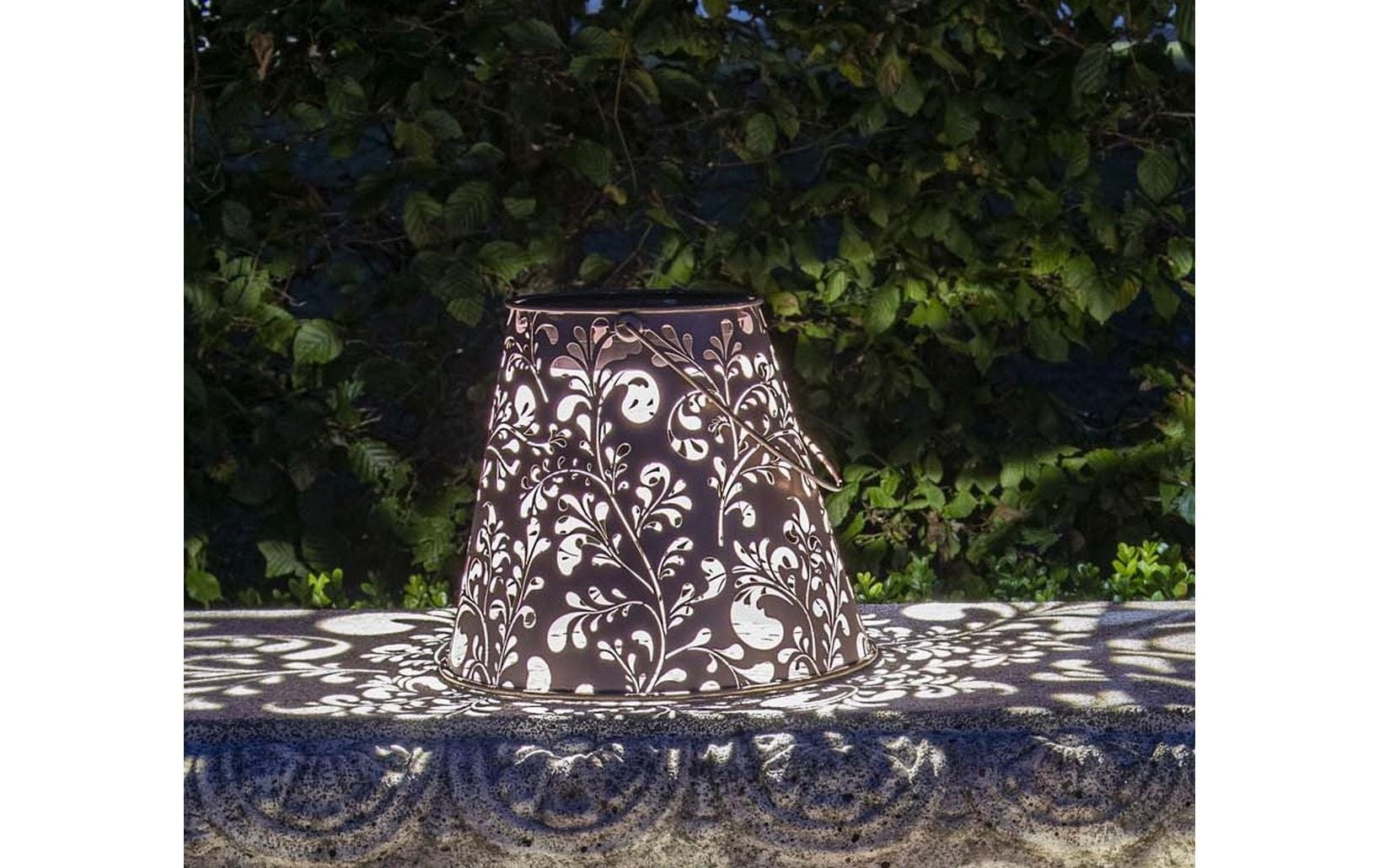 Laterne Solar Antic Romantic, Ø 26 x 21 cm, ViolettSolarleuchte zum Aufstellen oder Aufhängen
