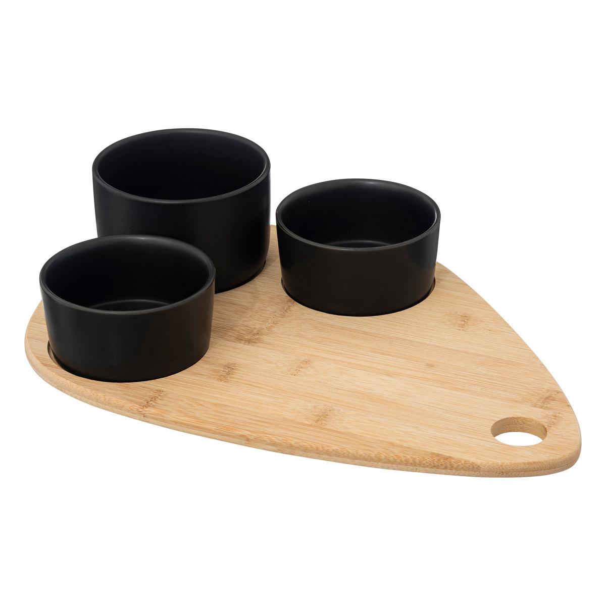 SET APERITIF BAMBOU NOIR X4 PIECES