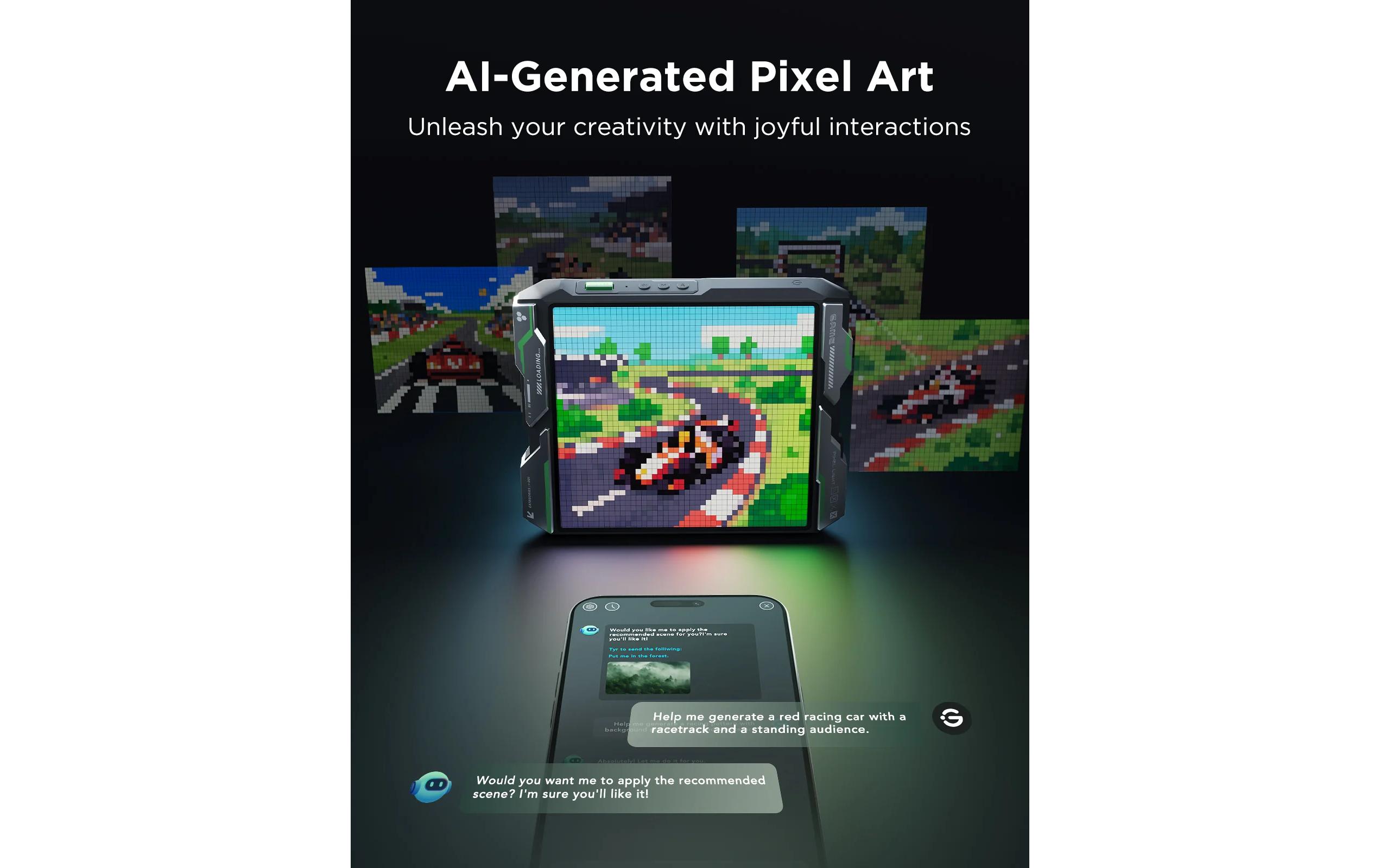 Gaming-Pixel-Licht 13.5 x 13.5 cm<br>Pixelkunst, Echtzeitinfos und Gaming-Sync in einem smarten Lichtgerät