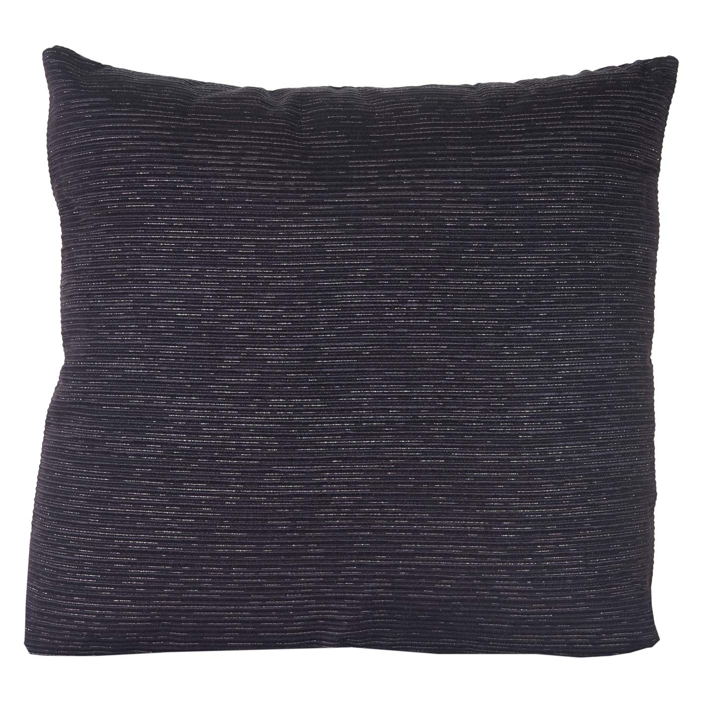 Zierkissen Schwarz, Sofakissen Deko-Kissen mit Füllung, silber Glanz-Effekt 42x42cm