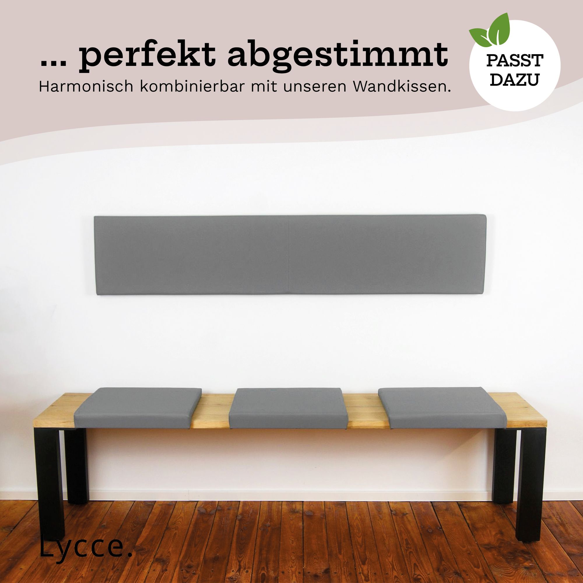 Lycce Klemmkissen Sitzkissen mit 1 Leiste, Kunstleder versch. Farben