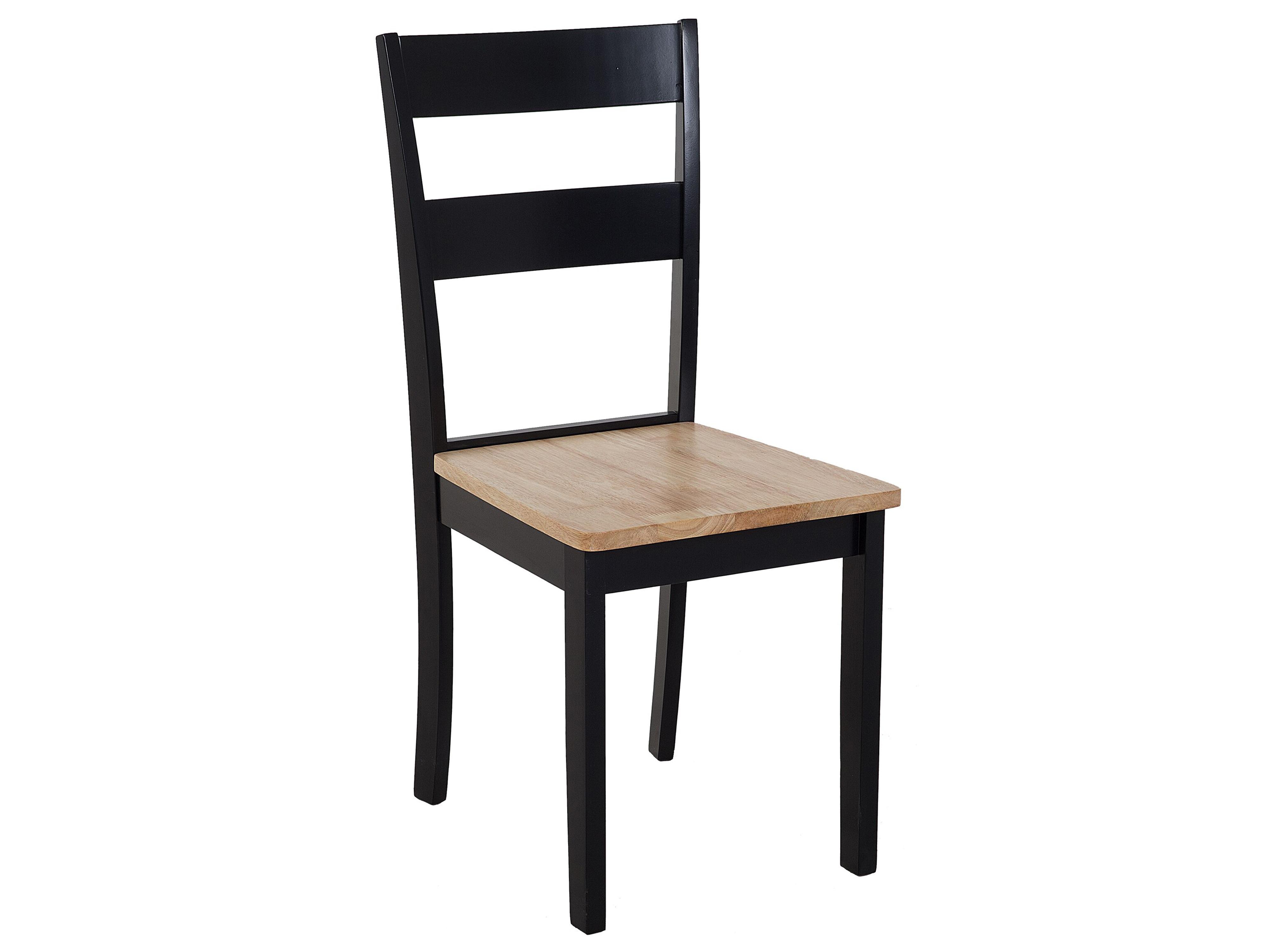 Eetkamerset GEORGIA Hout Bruin/zwart 6-zits