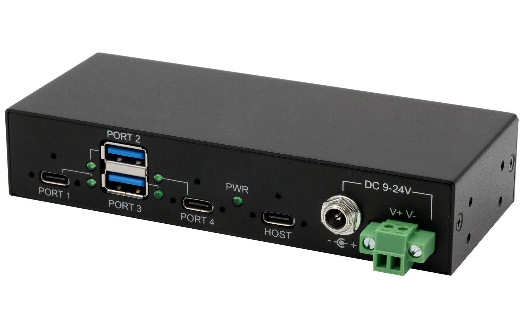 USB-Hub EX-11295HMS4-Port USB HUB für Tisch, Wand- und DIN-Rail Montage