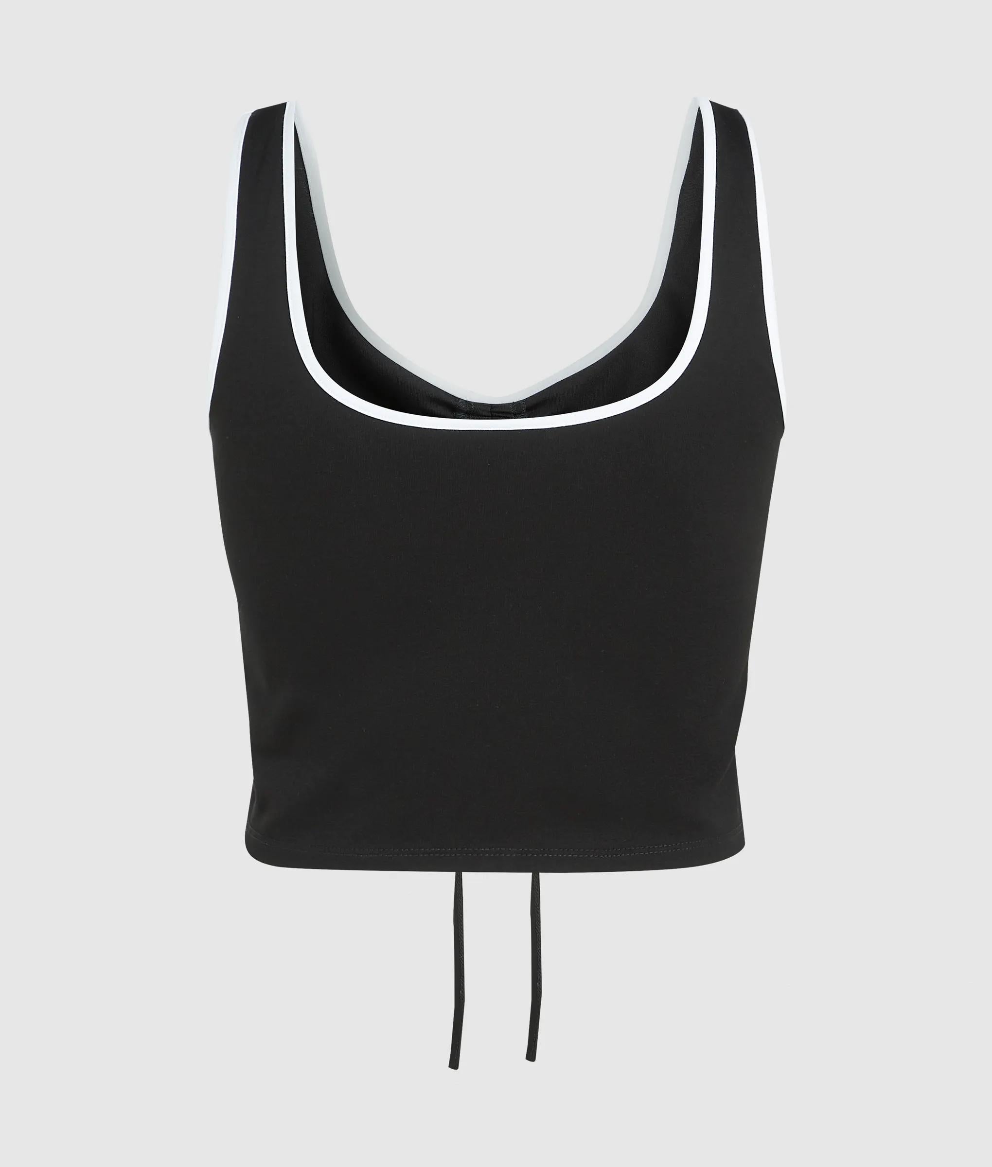 tanktop met V-hals en ruches