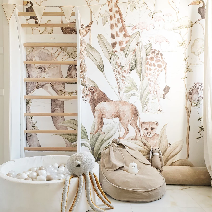 Fitwood TAIMI MINI Sprossenwand, weiß - Birke
