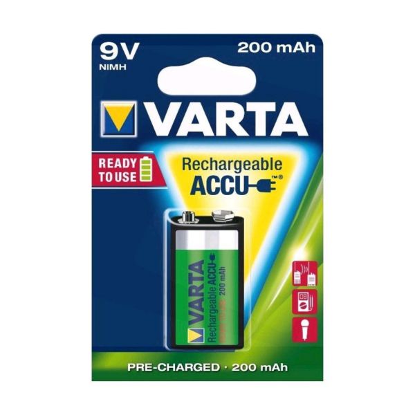 Varta Pilha Recarregável E Ready2Use NiMH 9V-Block 200mAh 1 Un.