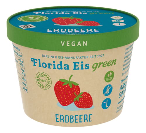 Florida Eis Erdbeere Vegan Laktosefrei
