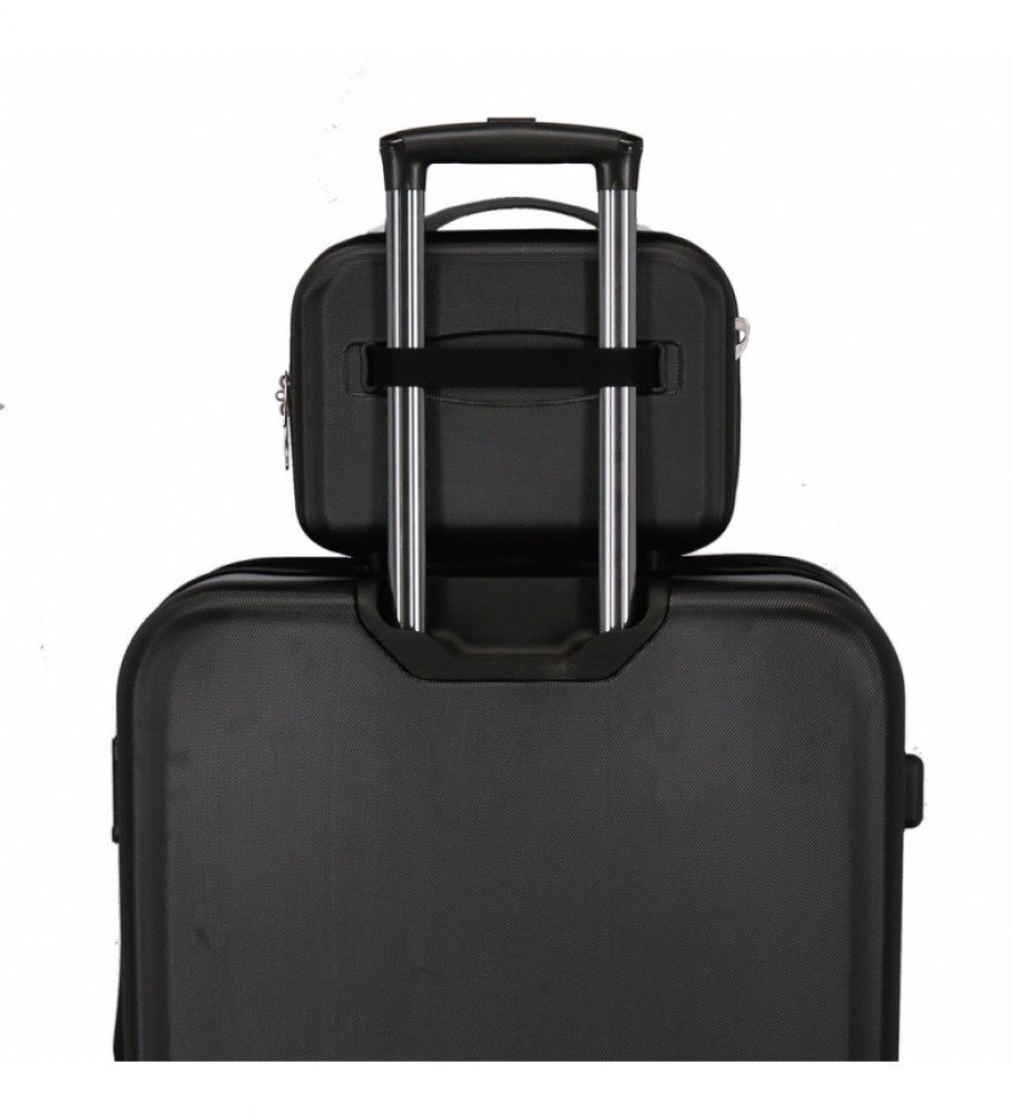 Nécessaire Movom Riga ABS, adaptável, preta - 29x21x15cm -