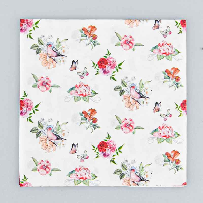 Lot de 20 serviettes 'Petites roses'