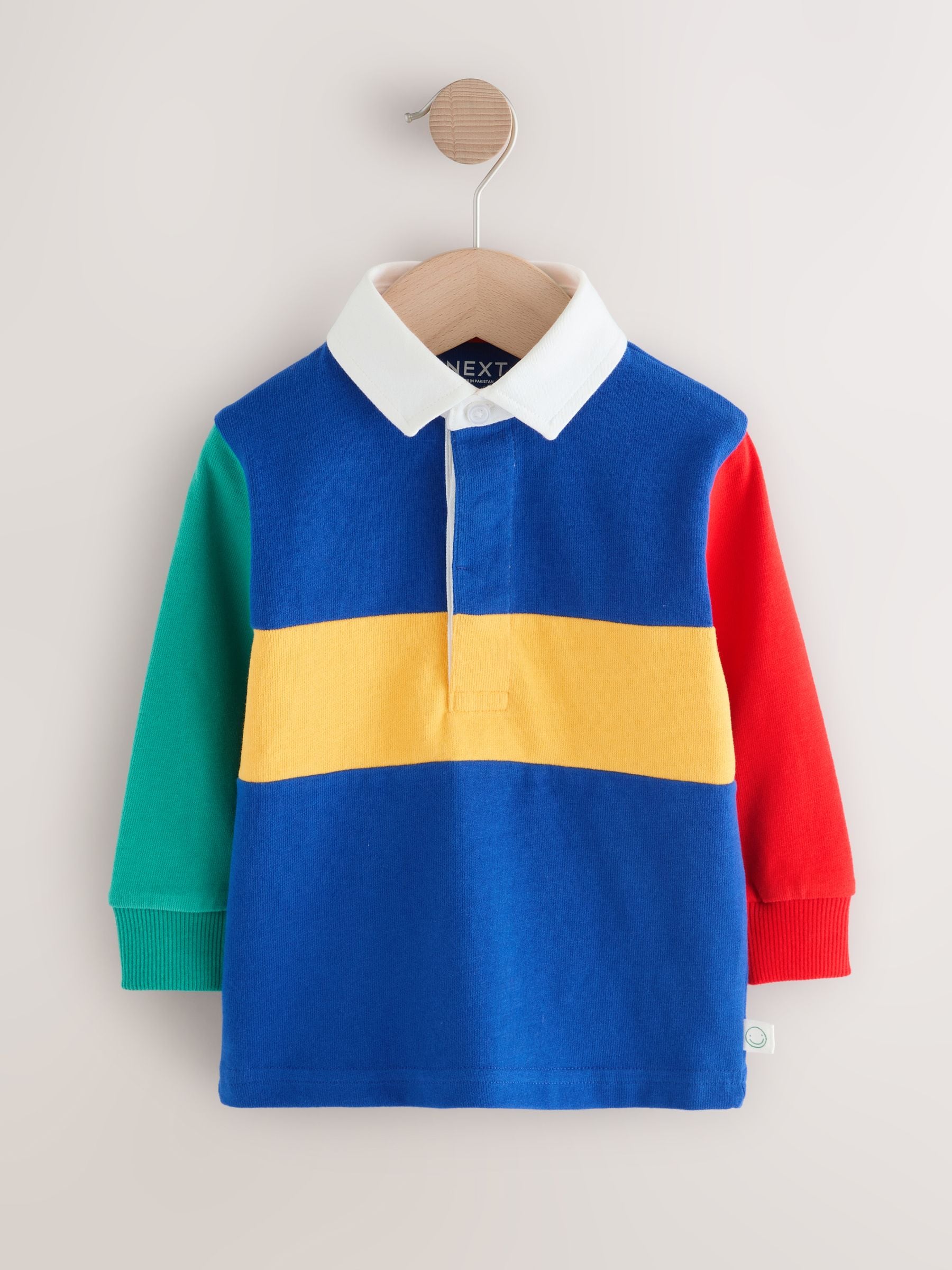 Meerkleurige Hotchpotch - Rugby poloshirt met lange mouwen (3mnd-7jr)