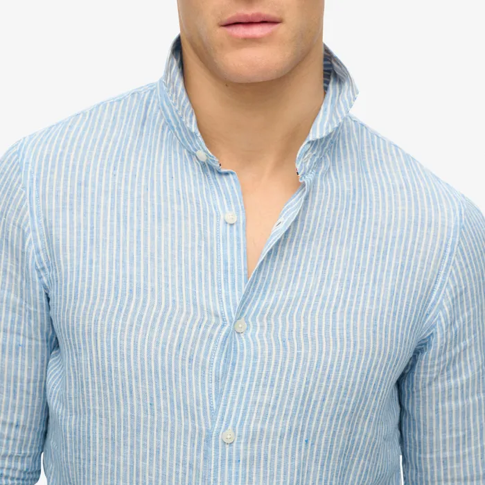 Superdry Vacation Linen LS Overhemd Heren