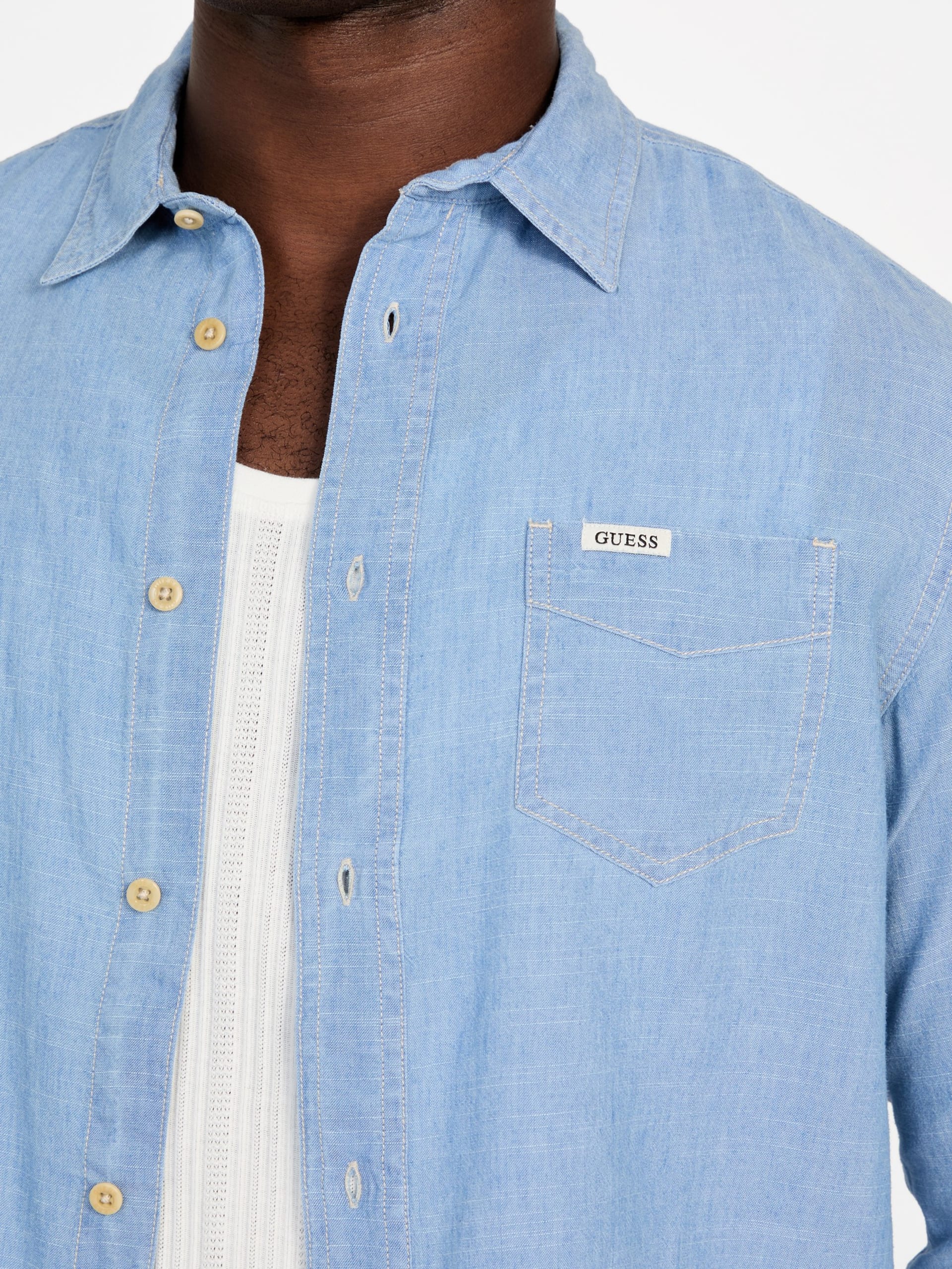 Camisa de bolso Ronnie Denim