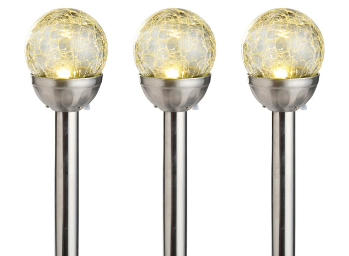 Solcellelamper Ø8 x H34 cm 3-pk. - Garden