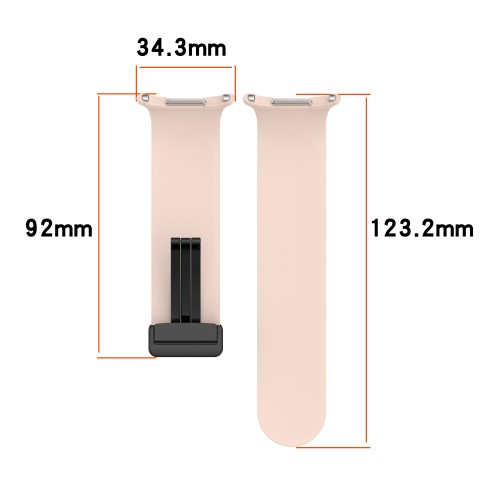 Samsung Galaxy Watch Ultra (47mm) Silikon Armband mit Magnet-Verschluss (Gelenkumfang: 140-215mm) - Rosa