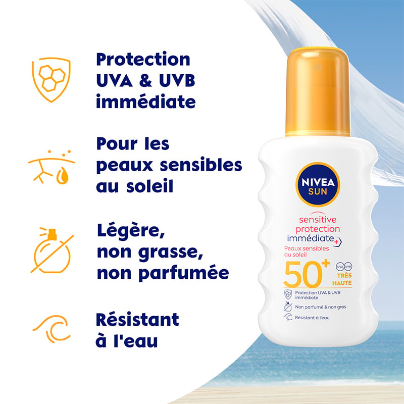 Spray protecteur SPF 50  - Sensitive Immediate Protect - 200 ml