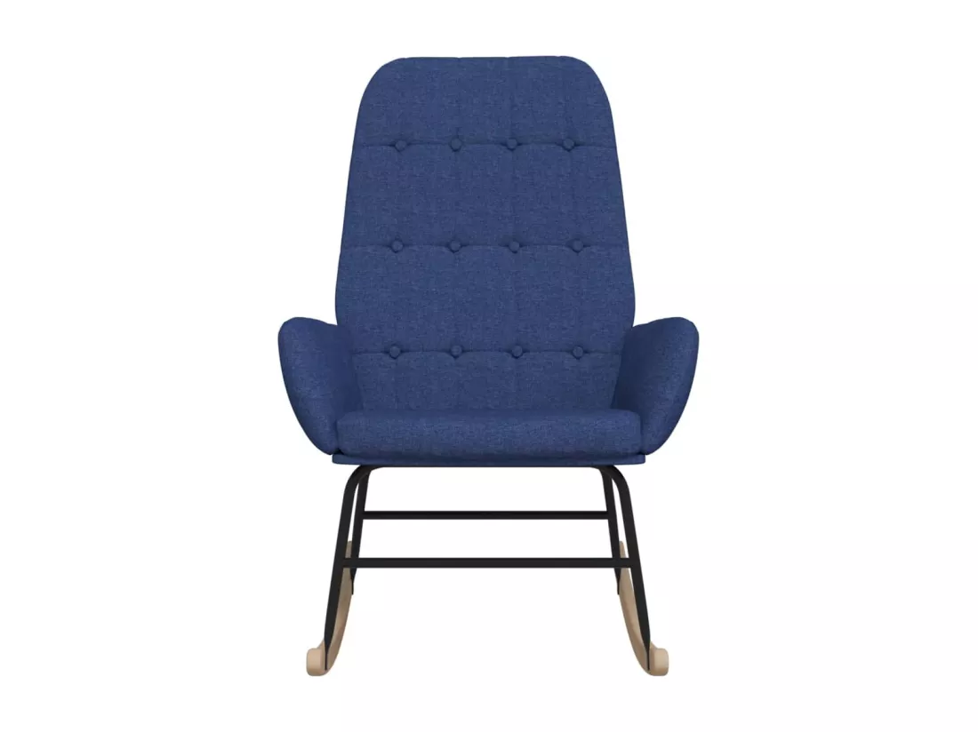 Chaise à bascule Bleu Tissu