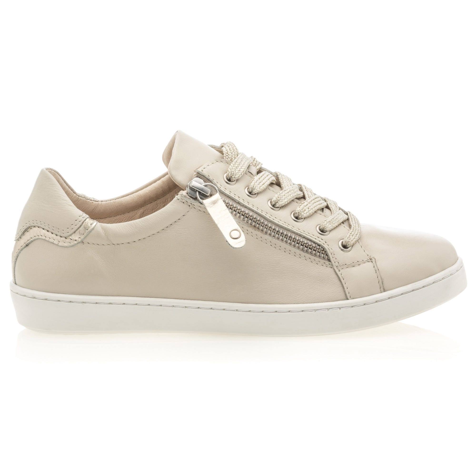 Baskets basses Femme en cuir beige
