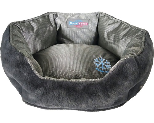 Hondenbed ThermoSwitch Santorini S 45 x 38 cm zilver/grijs