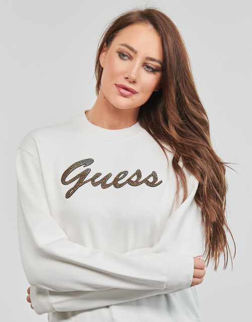 Guess - CN GUESS SHINY SWEATSHIRT - Blanc