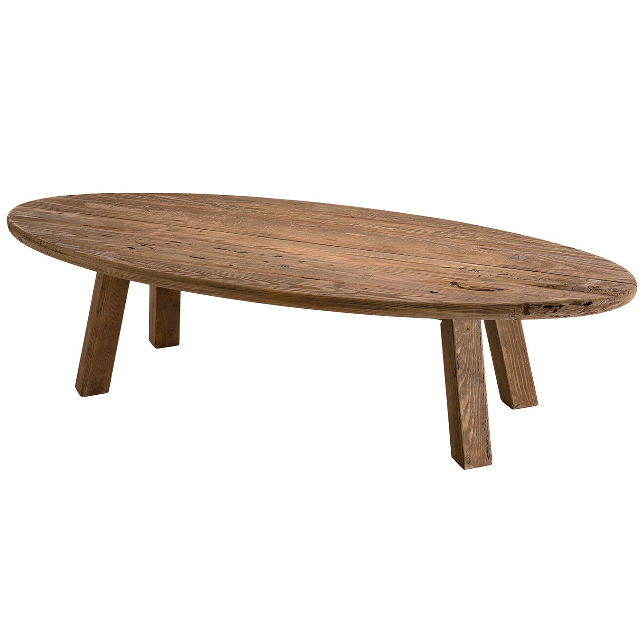 Macabane Table basse ovale Sandy bois naturel  - 139x60x35.5 cm