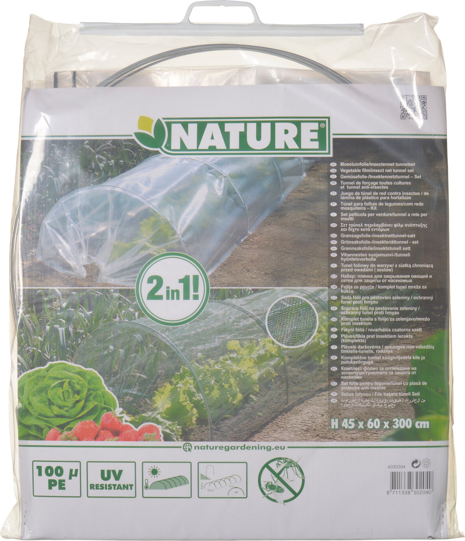 Nature tuintunnel set 300 x 60 x 45 cm