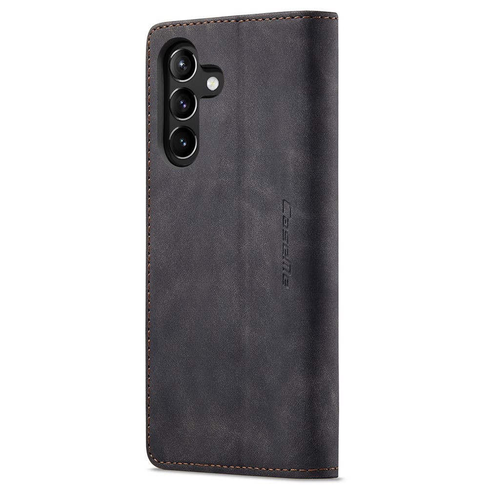 Samsung Galaxy A54 5G Leder Tasche Flip Wallet Etui mit Kartenfächern - Schwarz