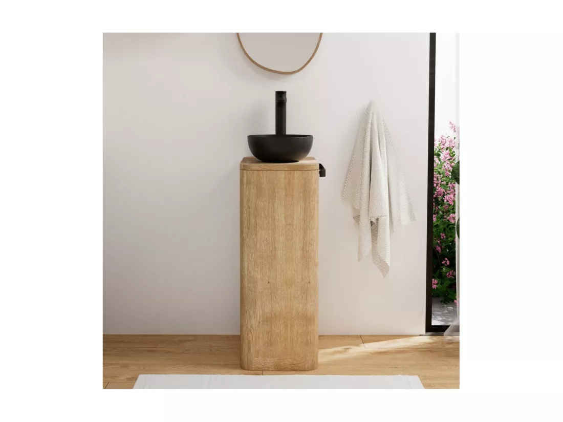 Ensemble meuble lave-mains TOM + vasque MAUD + robinet ROB