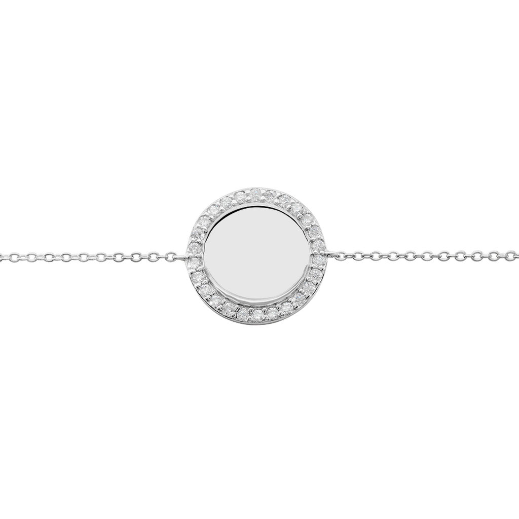 Bracelet Corazon1 Argent Blanc Oxyde De Zirconium