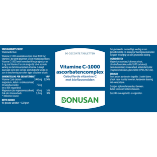 Bonusan Vitamine C-1000 Ascorbatencomplex Tabletten 2x90TB