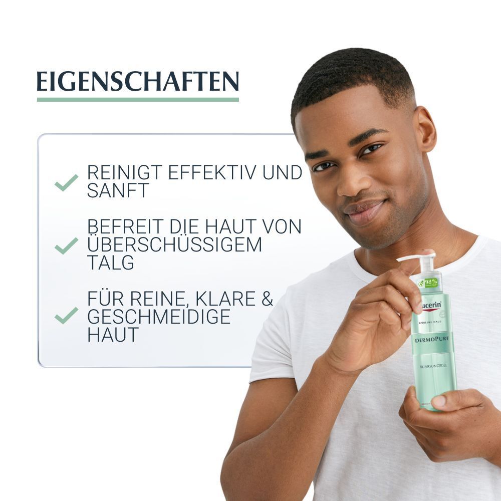 Eucerin® DermoPure Reinigungsgel – Gegen Pickel und unreine Haut – Effektive und gleichzeitig sanfte Reinigung