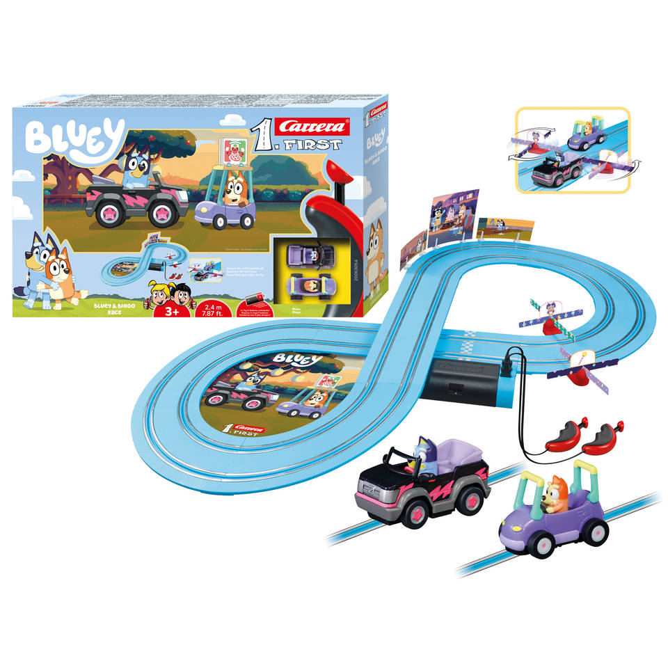 Carrera First Bluey en Bingo Race racebaan