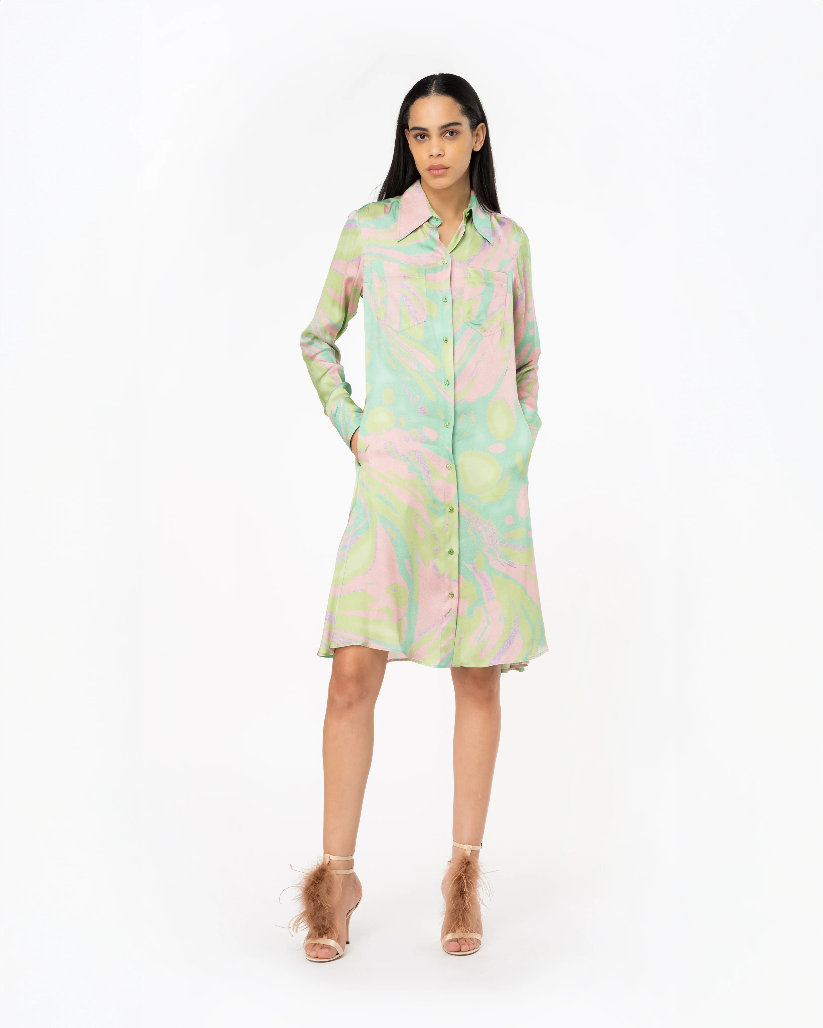Robe chemise à imprimé splash | Multicolore