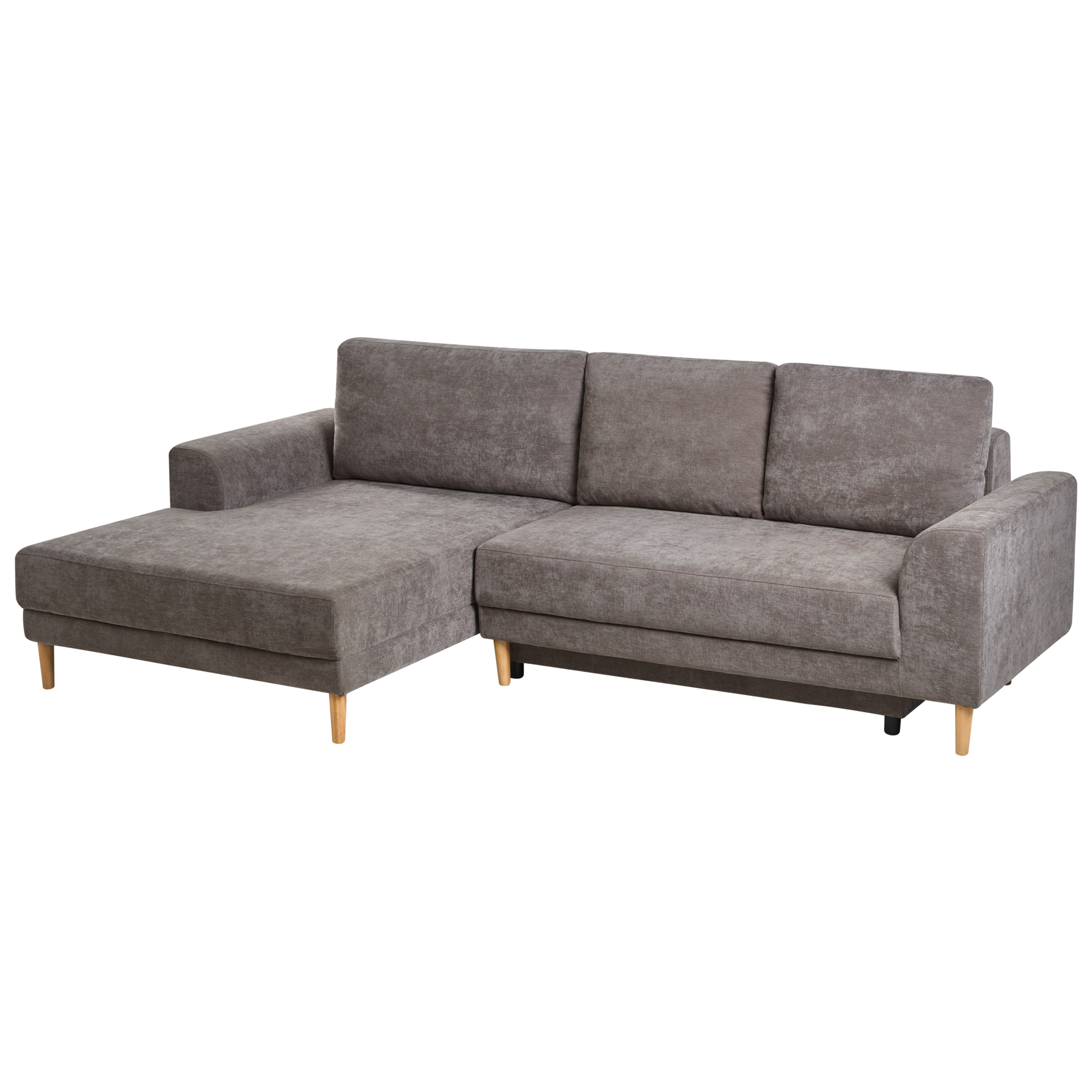 Beliani-NUBORG-Hoekslaapbank 3-zits-Taupe-Rechtszijdig-Chenille