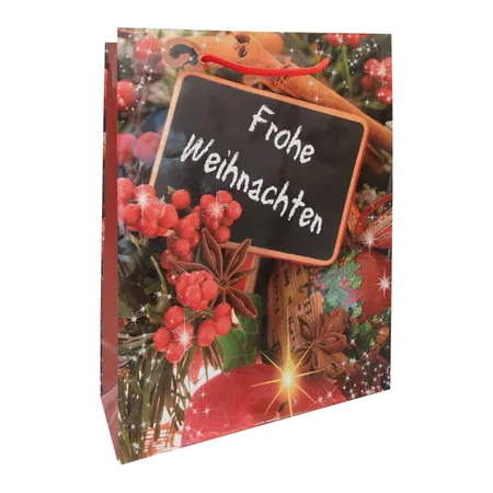 Idena Geschenktasche Weihnachten 33 x 41 cm, 1 Stück, 5-fach sortiert