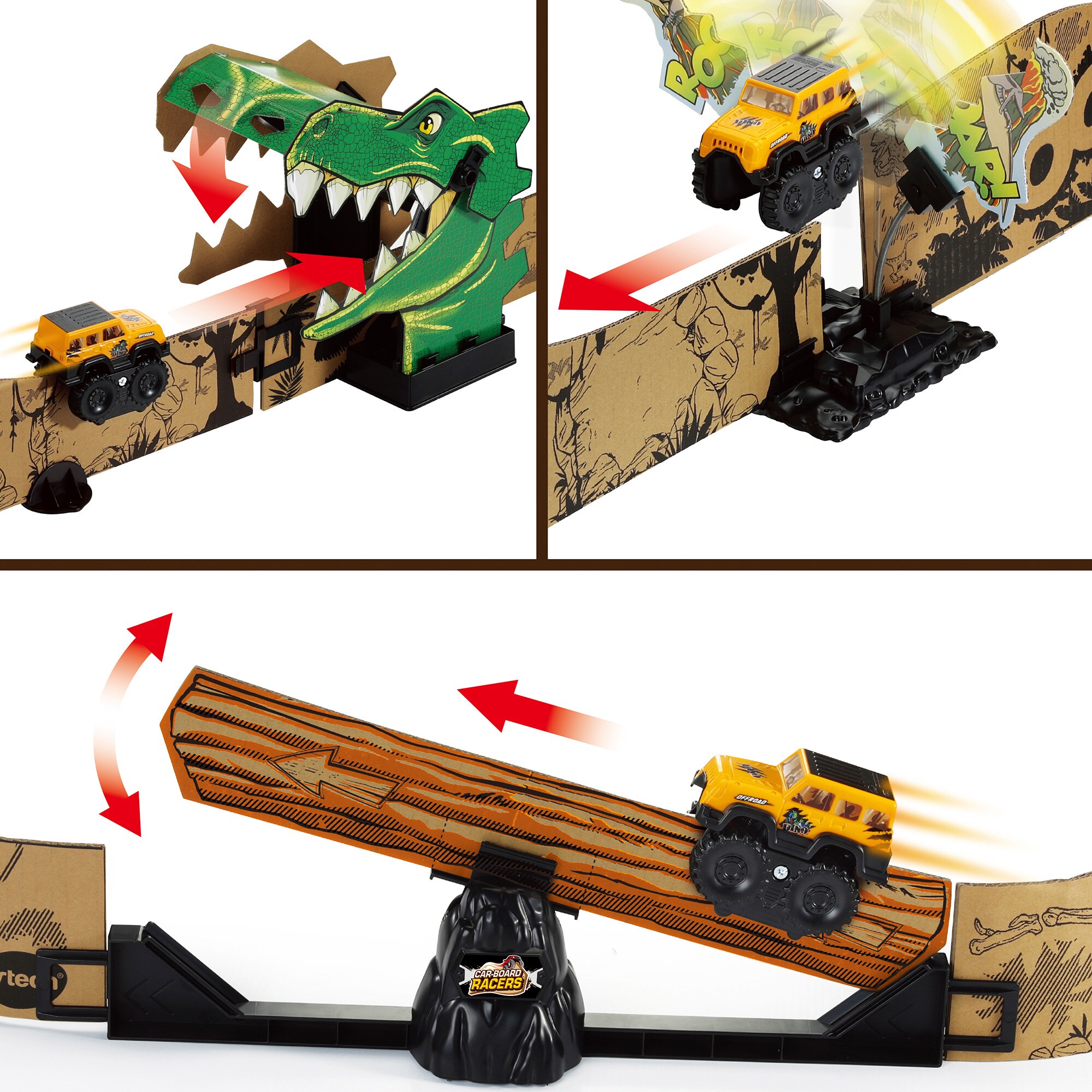 Vtech Bahn Car-Board Racers - Dino-Adventure Set