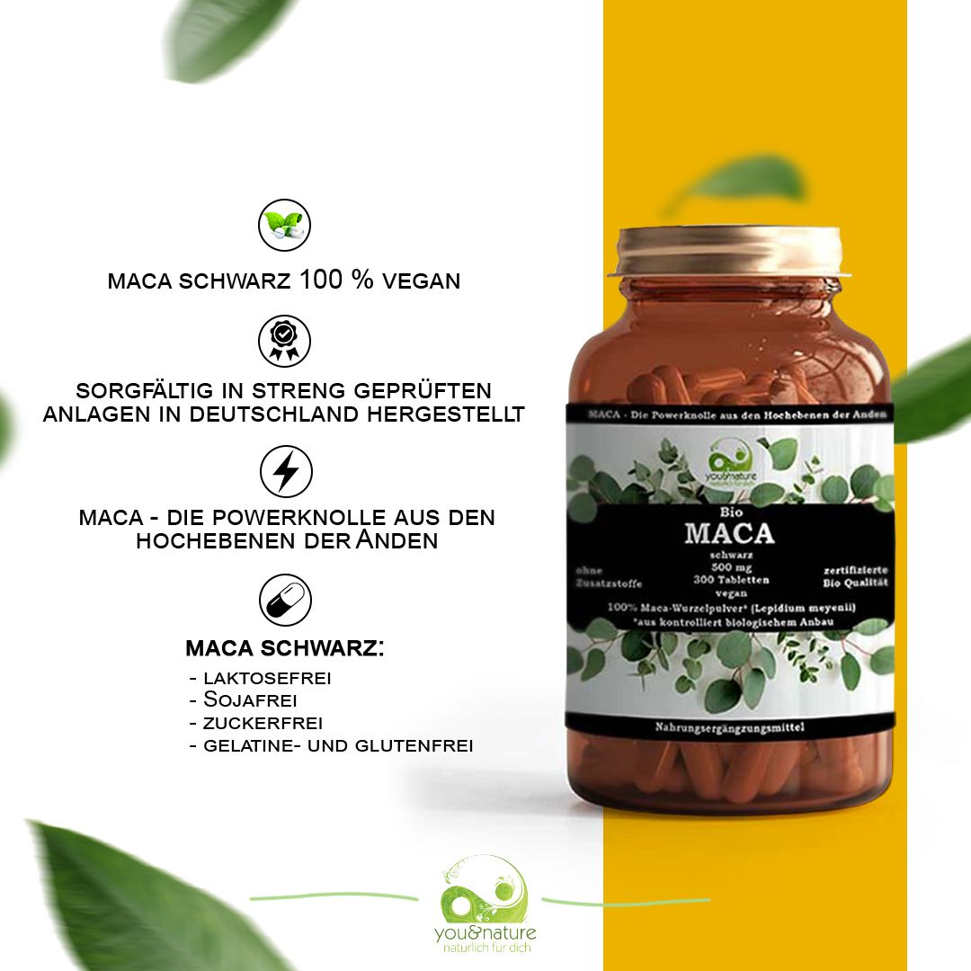 You&Nature Bio Maca schwarz 500 mg