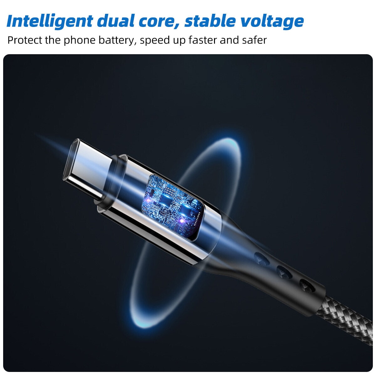 USB C-hurtigladekabel PD 100 W Sort 1 m