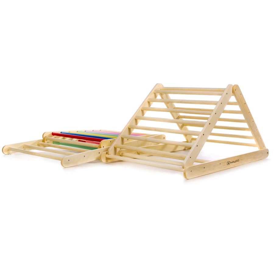 babyGO Kletterdreieck XXL Woodland, natur