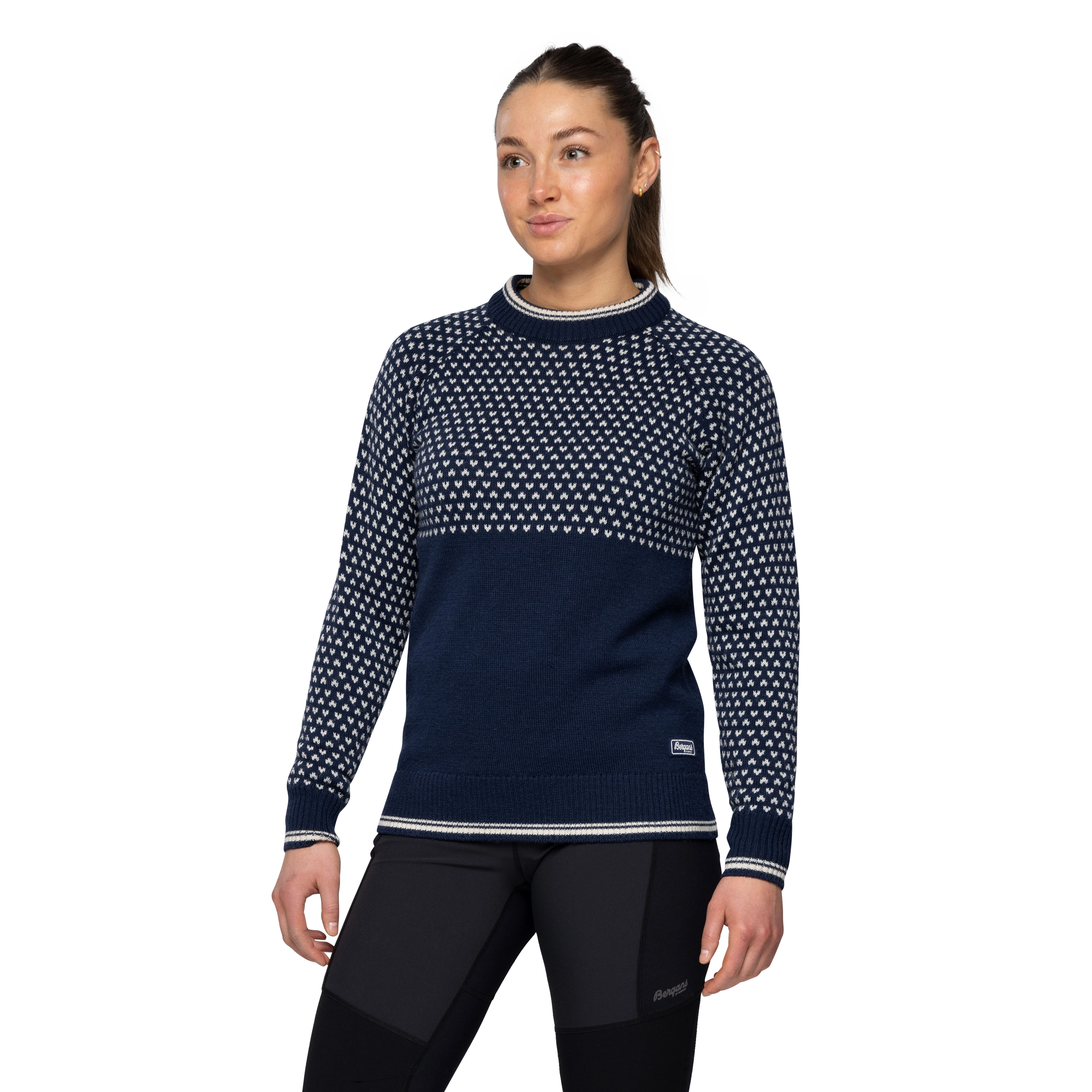 Alvdal Wool W Jumper Navy / Vanilla White