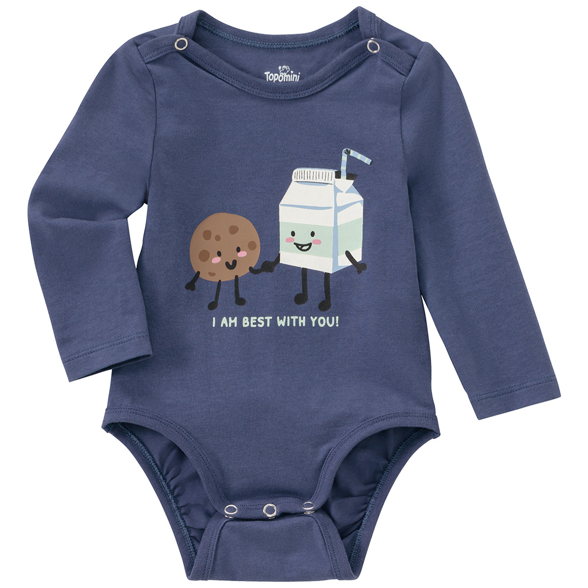 Topomini Newborn Langarmbody, Hose und Mütze im Set dunkelblau