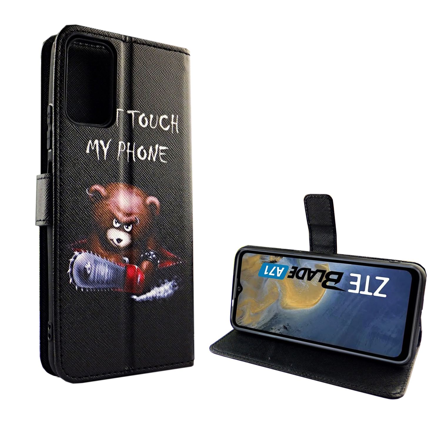 Handyhülle für ZTE Blade A71 Case Cover Schutztasche Schutzhülle Bookstyle Neu