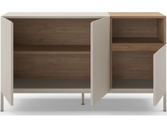 CONCEPT1 - Bahut Cailin 3T1N creme chene 140 x 42 x h80cm