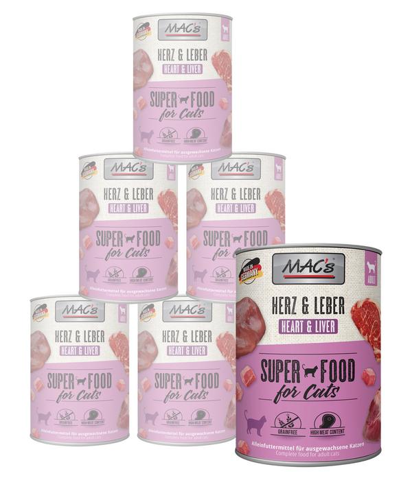 MAC's CAT Nassfutter für Katzen, 6 x 800 g