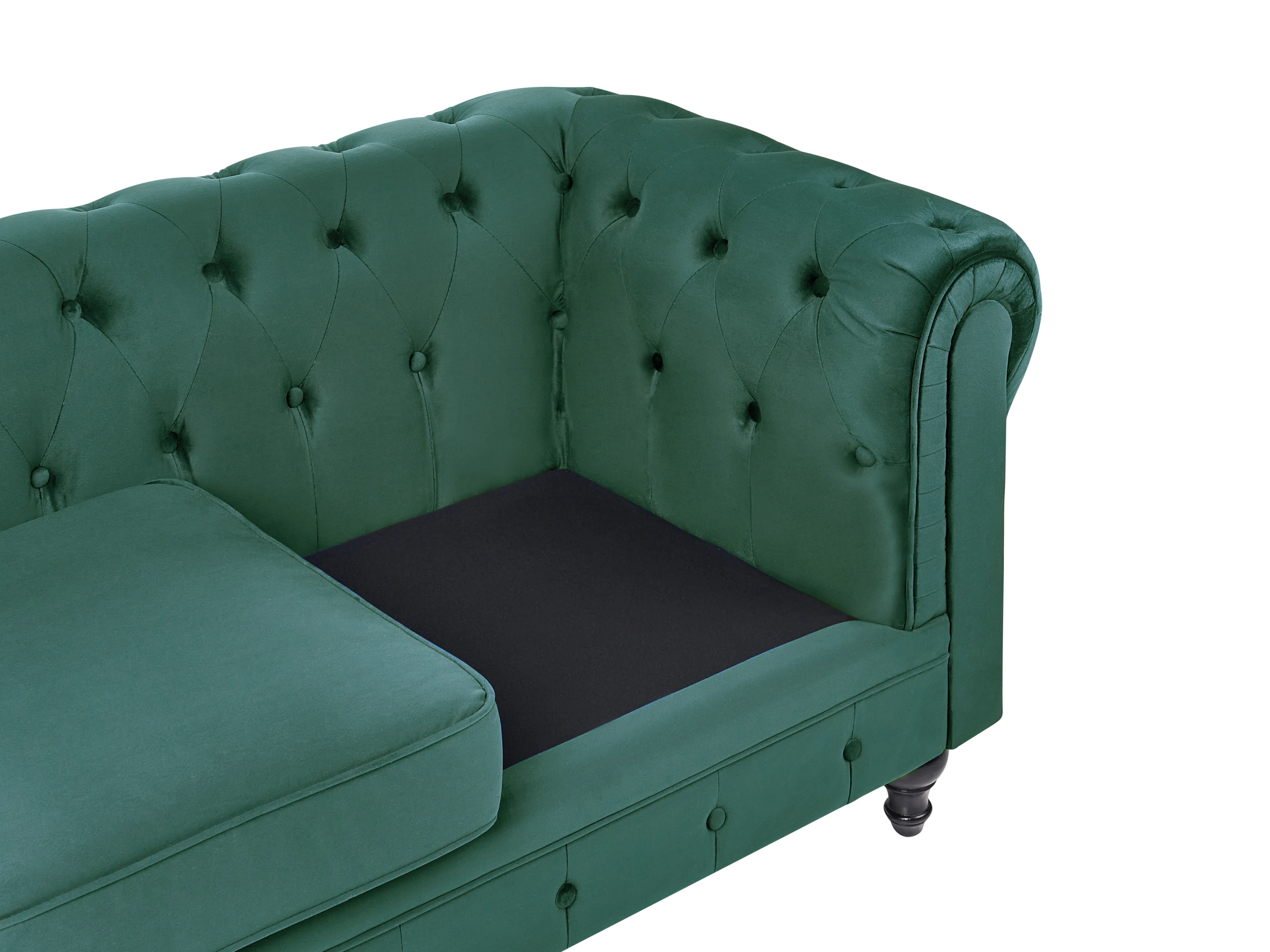Bankenset 4-zits CHESTERFIELD Fluweel Smaragdgroen