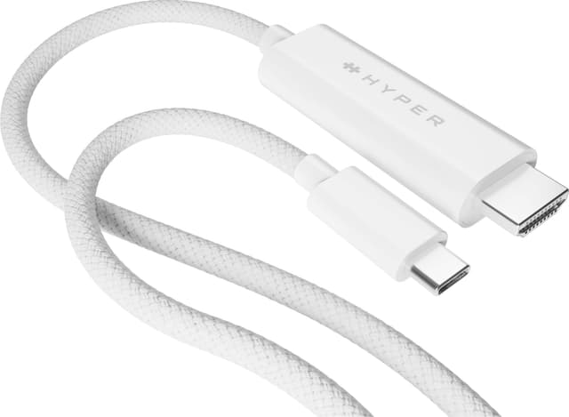 Hyper HyperDrive HDMI til USB-C kabel 2,5 m (hvid)
