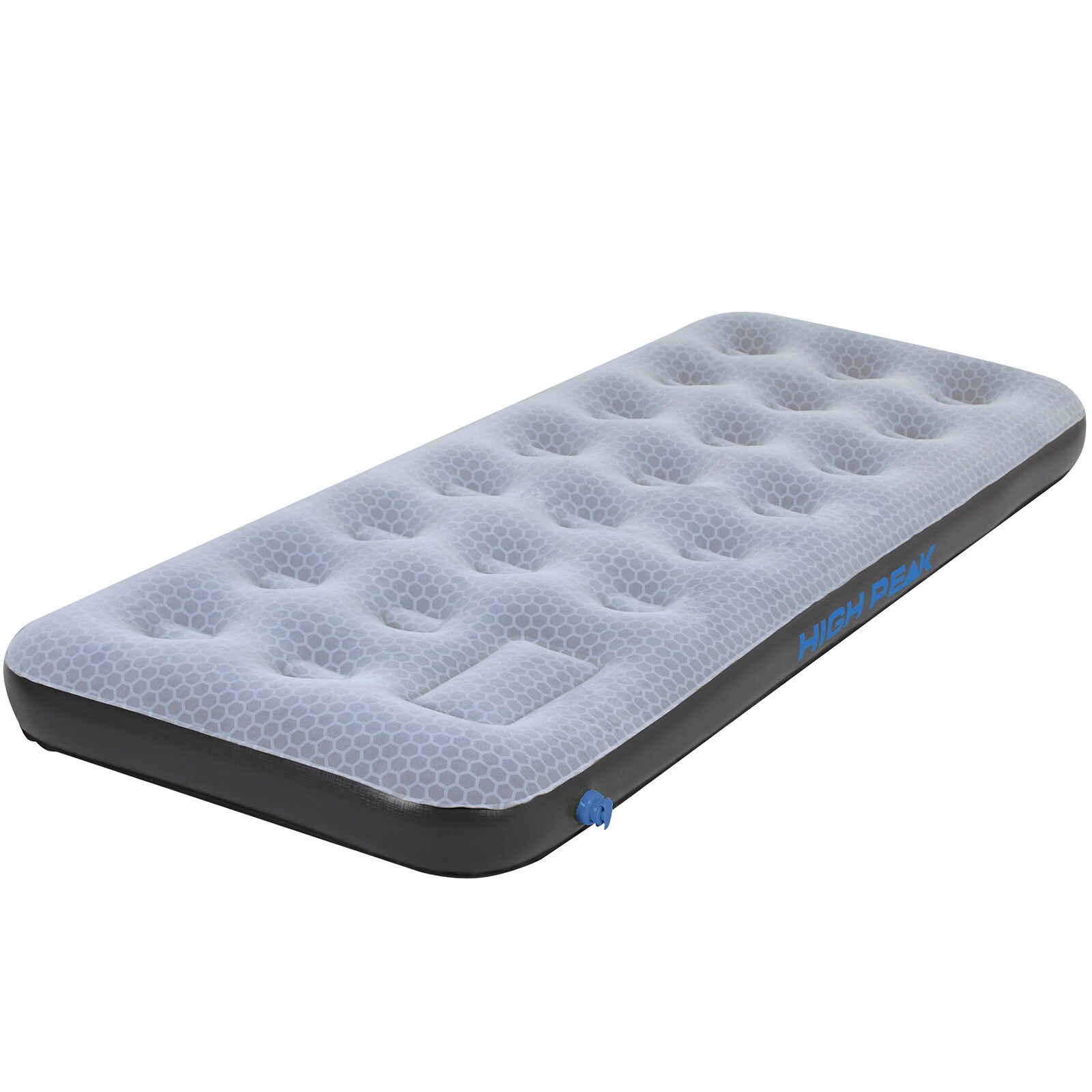 HIGH PEAK Luftbett Comfort Plus - Luftmatratze Camping Gästebett Isomatte Pumpe Größe: Single