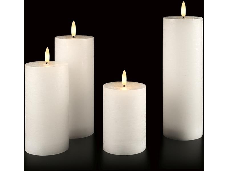 STT Weiss 4 Stück, Wachs LED Kerzen für den Innenbereich