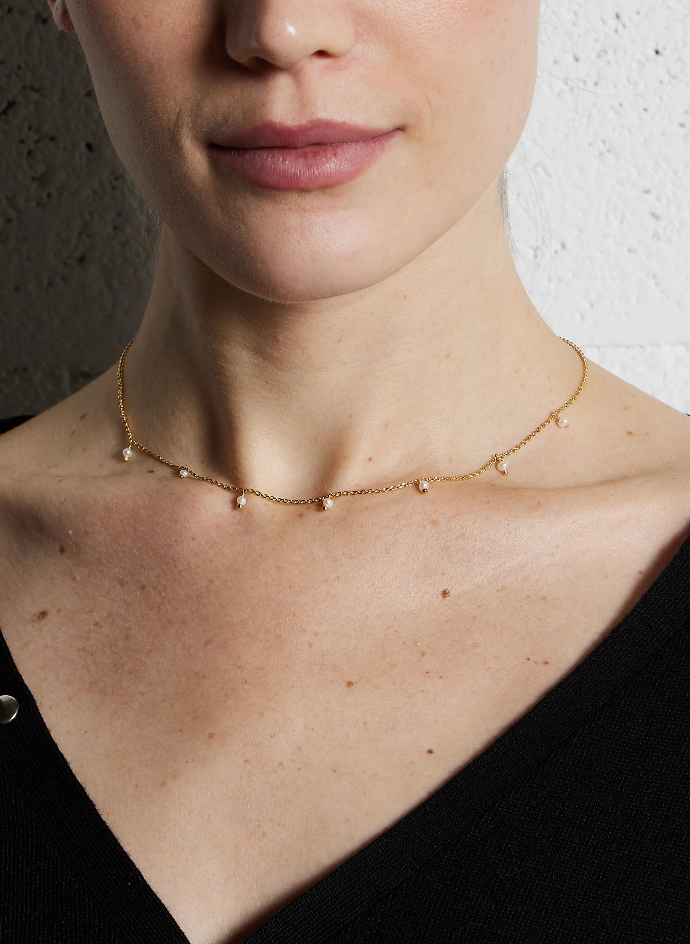 MILADY - Collier en laiton | Blanc