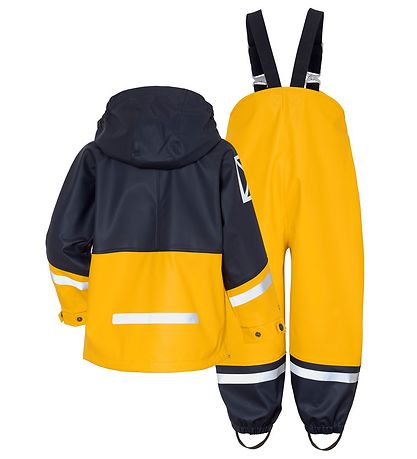 Didriksons Regenkleidung m. Träger - Waterman - Hafer Yellow/Nav